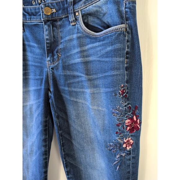 White House Black Market Girlfriend Jeans Women’s 4 (M 31x29) Embroidered Floral - Picture 4 of 12